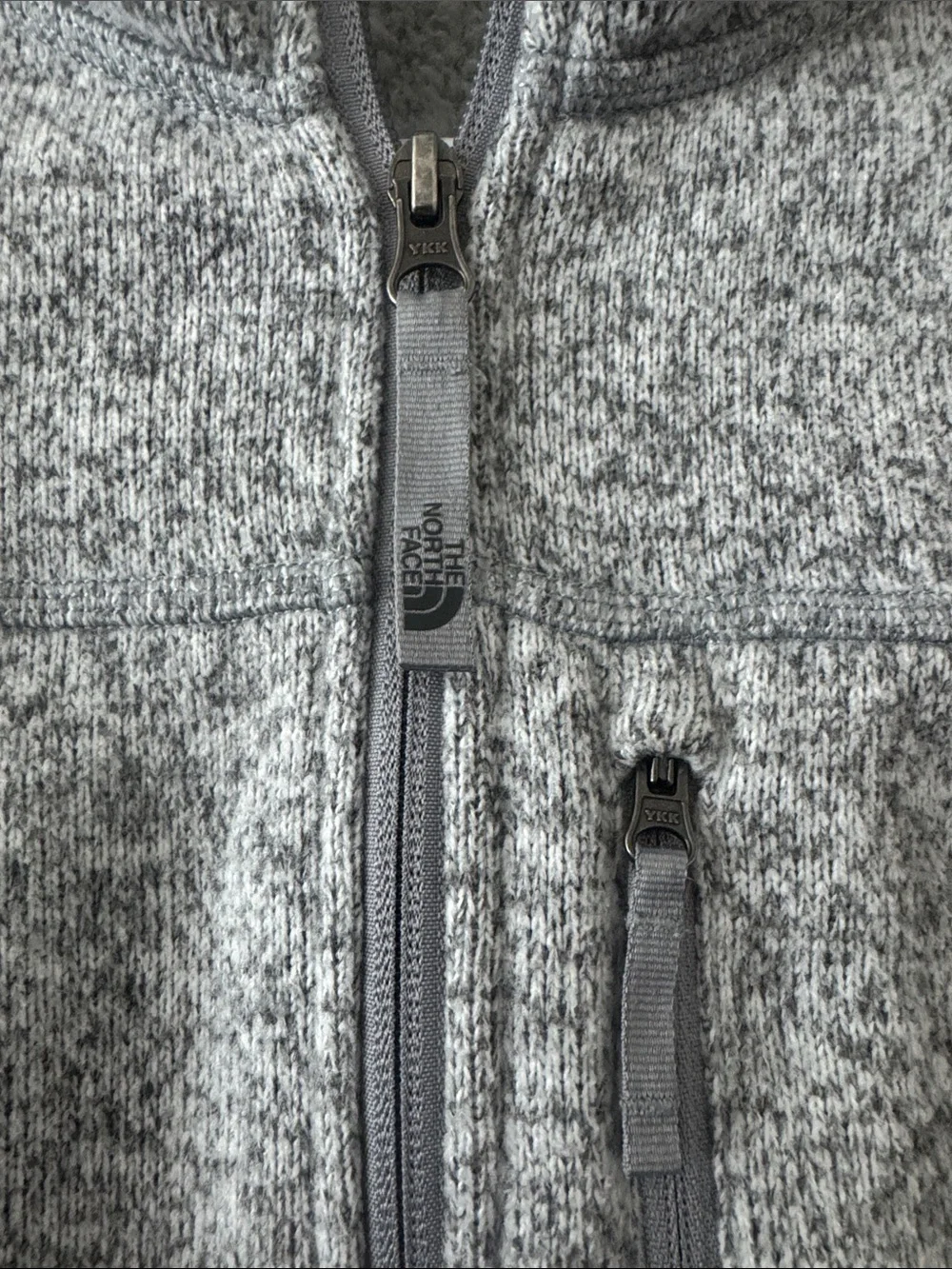 The North Face Men's Heather Gray Full-Zip Fleece Jacket